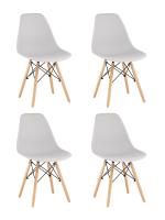 Стул Eames Style DSW светло-серый x4 (разборный каркас)