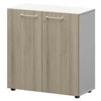 Шкаф низкий закрытый СМШ28F(Б) Кронберг/Белый F0000028976