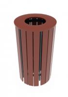 Урна деревянная круглая с навесом МФ 06-514