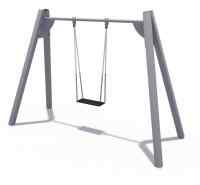 Качели (на металлических стойках с прорезиненным сиденьем без спинки) ИО 01034