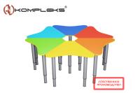 Детский модульный стол «AVKompleks Гвоздика» 6-ти секционный на регулируемых ножках