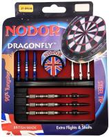 Набор из дротиков Nodor Dragonfly Silver steeltip 21gr и аксессуаров (профессиональный уровень)
