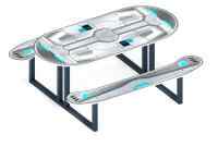 Столик детский овальный Космопорт МФ 31.01.09-04