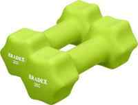 Набор гантелей неопреновых по 2 кг, салатовые, 2 шт