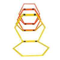 Дорожка координационная Шестиугольник У677, 56*51,5*6см, пластик, желто-оранжевый