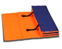 Коврик гимнастический INDIGO, SM-042-OBL, полиэстер, стенофон, оранжево-синий