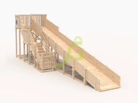 Зимняя горка "IgraGrad Snow Fox", скат 10 м, без окраски