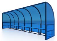 Трибуна 1-рядная с навесом МФ 10-011