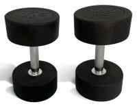 Гантель UNIX Fit PRO круглая обрезиненная 17,5 кг, 2 шт.