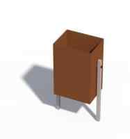 Урна металлическая коричневая ДХО 01110