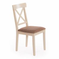 Стул Гольфи 2/ Golfi 2 дерево гевея, 45*51*94, ivory white, ткань кор.-зол. (1505-9)