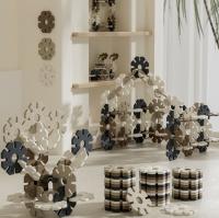 Конструктор UNIX Kids Snowflakes (32 шт.) Grey-Camel 