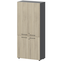 Шкаф высокий закрытый СМШ58.28F.38V(Ч) Кронберг/Графит F0000038161