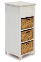 Тумба с 3 корзинами и ящиком Secret De Maison OISELET 4 ( mod. HX16-009 NS ) paulownia, мдф, 41x41x100см, butter white (слоновая кость)