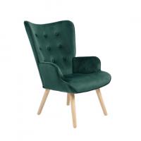 Кресло Хью велюр темно-зеленый
