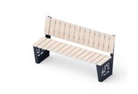 Скамья Лотос - МФ 42.02.01-01 (Светлый дуб) (под анкера)