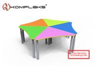 Детский модульный стол «AVKompleks Гвоздика» 5-ти секционный на регулируемых ножках