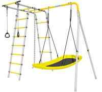 Дачный комплекс "Лесная поляна 3" + ЛОДКА качели Romana R.103.26.05 (серый/жёлтый)