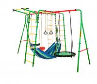Спортивно-игровой комплекс Kampfer Wunder Sommer (Гнездо большое зеленое (красная лиана, синий гамак))
