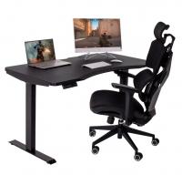 Стол игровой с электроприводом LA-T33- E5A(МДФ карбон, черное),высота 70-120 см,столешница 140*70 см