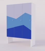 Детский шкафчик «Весенний закат» 3 секции