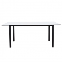 Стол обеденный LuxAlto LA-H33-ST45 черный/белый HPL 180*90*1,2