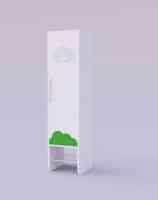 Шкафчик «Лесная сказка» 1 секция (белый)