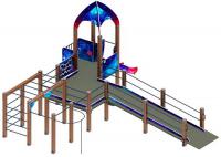 Игровой комплекс Забота Космопорт (космос) горка Н 750 ДОВ 20.14.02-01