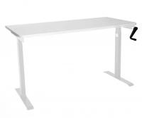 Стол с регулировкой высоты механический LuxAlto LA-T33-M1 белый/белый ЛДСП 120*60*2.5