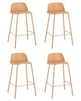 Стул полубарный Mist желтый 4 шт