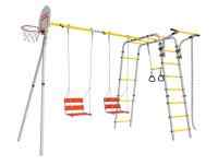 Дачный комплекс "Акробат 2" + ЦЕПНЫЕ качели Romana R 103.19.05 (серый/жёлтый)