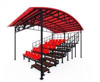 Трибуна крытая сборно-разборная на 25 мест МФ 10-004