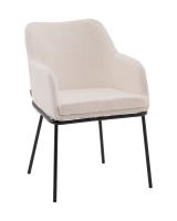 Стул с подлокотниками Кози new ткань букле молочный