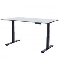 Стол-трансформер регулируемый с аккумулятором LuxAlto LA-H33-2A3LA LOW черный/белый HPL 140*85*1,2