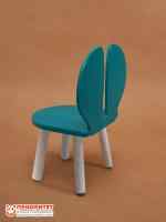 Стул «Щеночек» бирюзовый (с белыми ножками)