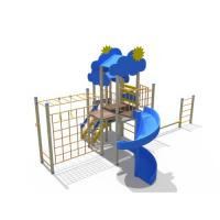 Детский спортивно-игровой комплекс с винтовым скатом Н-2000 ДИО 04106