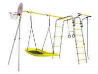 Дачный комплекс "Акробат 2" + ЛОДКА качели Romana 103.19.05 (серый/жёлтый)