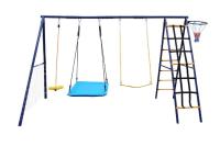 Комплекс уличный игровой с воротами UNIX Line 7 в 1 Blue