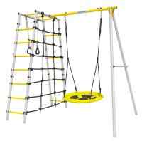 Дачный комплекс "Romana D1" + ГНЕЗДО качели 103.31.06 (серый/жёлтый)