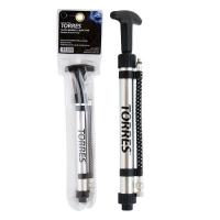 Насос TORRES двойного действия, арт.SS5019, 20 см., алюминий, гибкий шланг, игла (5 мм), серебр.