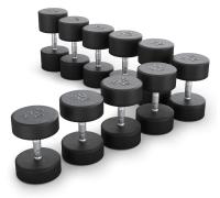 Ряд гантелей круглых UNIX Fit обрезиненные от 27,5 до 50 кг