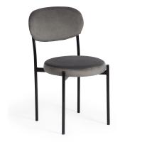 Стул REVO (mod. 7033) / 1 шт. в упаковке ткань/металл, 47х54х82 см, высота до сиденья 47 см, серый barkhat 26/черный