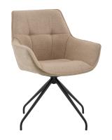 Кресло вращающееся Кимберли рогожка/замша бежевый