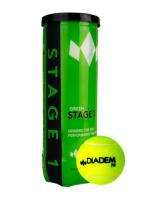 Мячи для большого тенниса детские DIADEM Stage 1 Green Ball, BALL-CASE-GR, от 11 лет, упаковка 3 мяча