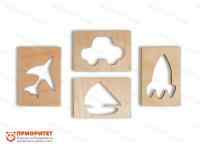 Трафареты для рисования песком «Виды транспорта» (4 штуки)