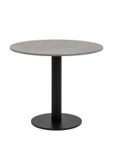Стол круглый Фризбин D90, столешница МДФ сегни темный, основание металл черный