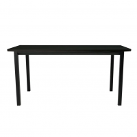 Стол офисный LuxAlto LA-T33-ST45 черный/черный ЛДСП 140*80*2.5, прямые углы