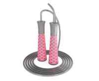 Спортивная скакалка DFC с подшипниками / 300 см / розовая