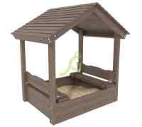 Детская деревянная песочница IgraGrad с крышкой и крышей