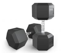 Гантель гексагональная UNIX Fit обрезиненная 45 кг